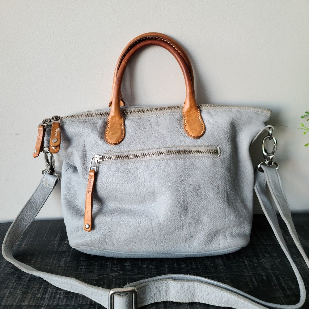 Roots Vintage Leather Satchel Crossbody Bag
